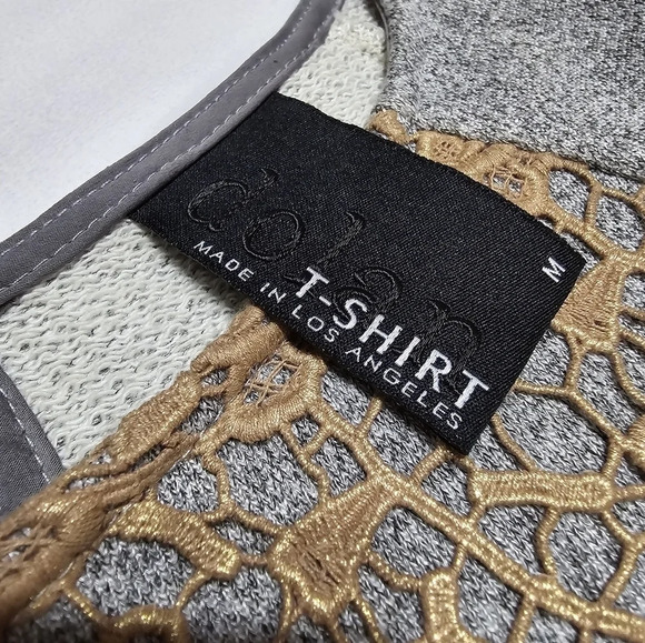 Dolan for Anthropologie Le Pompe Tunic Sweatshirt w/Crochet Overlay, EUC! - Picture 7 of 13